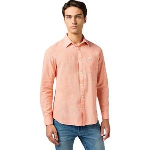 Overhemd - Geweven - Blauw - 54% Linnen 46% Katoen