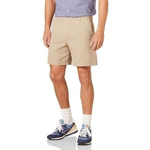 Amazon Essentials Heren Classic-Fit 7"" Comfort Stretch Chino Short, Tan, 36