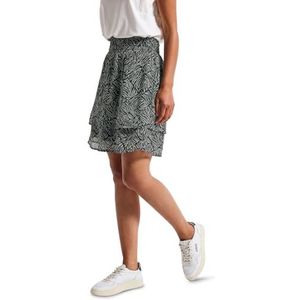 Street One Chiffon rok met patroon, groen (pijnboom), 34W