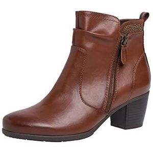 Jana Dames enkellaarsjes 8-8-25363-29 H-breedte elegante comfortabele laarzen schoenen brede schoenbreedte klassieke stijl vrouwelijke look, cognac, 42 EU