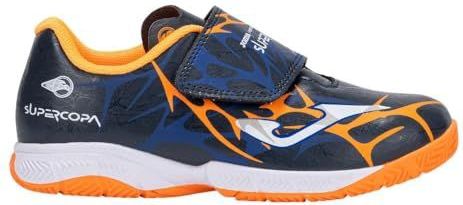 Joma Super Copa Jr 2503 Marino Orange Fluor Indoor, uniseks laarzen voor kinderen, marineblauw en neonoranje, 26 EU