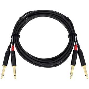 CORDIAL Cables audiokabel dubbele jack mono 3 m AUDIO Essentials Jack-kabel
