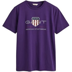 GANT Uniseks Archive Shield Ss T-shirt voor kinderen, Pansy Purple, 146/152 cm