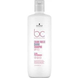 Schwarzkopf Bonacure Color Freeze Silver Shampoo-1000 ml - Zilvershampoo vrouwen - Voor