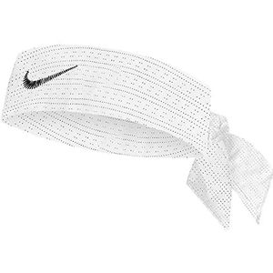 Nike Dri-Fit Head Tie Terry hoofddoek voor volwassenen, uniseks, wit/zwart, één maat