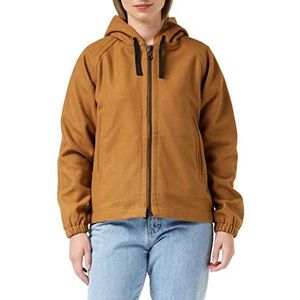 Bodywarmer - Zwart - Polyester - Ruime Capuchon Met Trekkoord