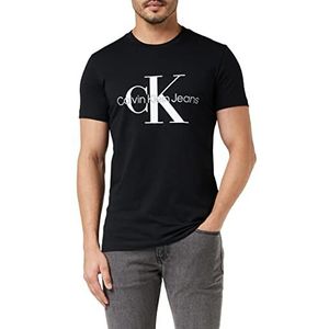 Calvin Klein Jeans Heren Core Monogram Slim Tee T-shirt, Ck Zwart, XXS