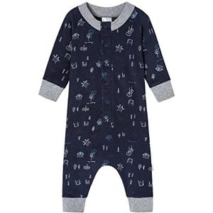 Schiesser Unisex baby peuter pyjama donkerblauw, 62