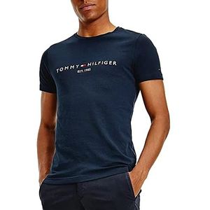 Tommy Hilfiger heren Core Tommy Logo Tee MW0MW11465, Blauw, L