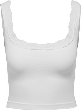 ONLY - ONLVICKY - Onderhemd - Wit - Mouwloos - Slanke Pasvorm