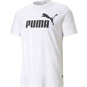 PUMA heren T-Shirt Ess Logo, Puma White, M