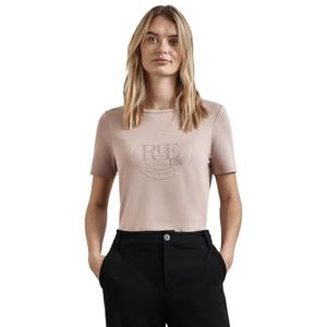 Street One T-shirt met artwork, Licht Mocha Beige, 34