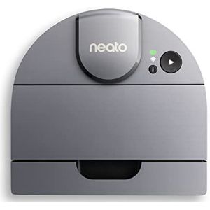 Neato® D10 Intelligente Robotstofzuiger - Echt HEPA-filter en Lasermapping-navigatie - Bediening via App - 300 Minuten Looptijd met Automatisch Opladen en Hervatten - Zilvergrijs