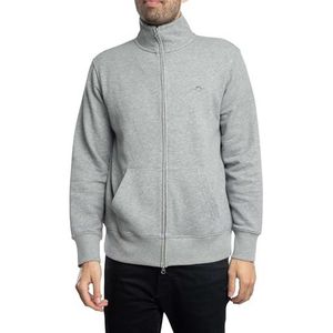GANT Heren REG Shield Full Zip Sweatshirt, grijs melange, standaard, gemengd grijs, 4XL