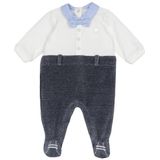 Chicco - Romper - Wit en Blauw - 12 Maanden