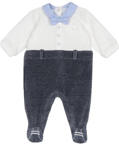 Chicco - Romper - Wit en Blauw - 12 Maanden