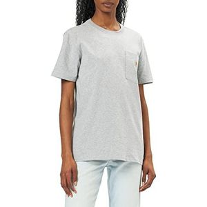 Carhartt Vrouwen werkkleding zak korte mouw T-shirt werk Utility, Hei Grijs, XL