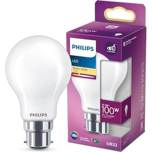 Philips ampoule LED Equivalent 100W B22 Blanc chaud non dimmable, verre