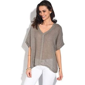 Bonamaison Vrouwen Trlsc100007 Blouse, Desert, 14 UK, Woestijn, 40