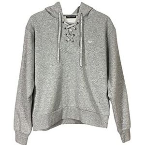 Emporio Armani Dames Iconic Terry Hooded Sweatshirt, lichtgrijs gem, S