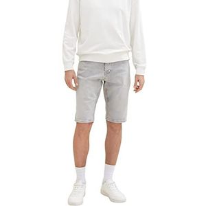 TOM TAILOR Heren bermuda jeans shorts, 10217 - Gebruikte Bleached Grey Denim, 28