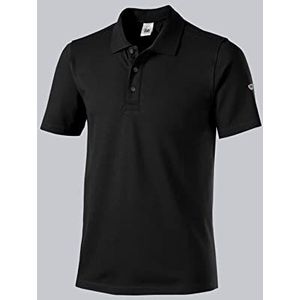 BP 1712-230-32-4XL Uniseks poloshirt, 1/2 mouwen, polokraag met knoopsluiting, 70 cm, 195,00 g/m² katoen met stretch, zwart, 4XL