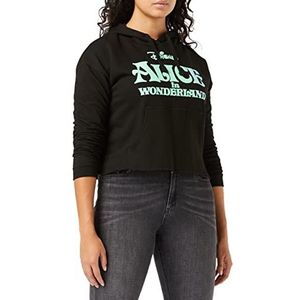 Disney Alice Logo Sweatshirt met capuchon voor dames, Zwart, 40