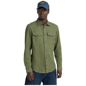 Marine Slim Shirt met lange mouwen, groen (Sage Gd D24963-d454-b811), L