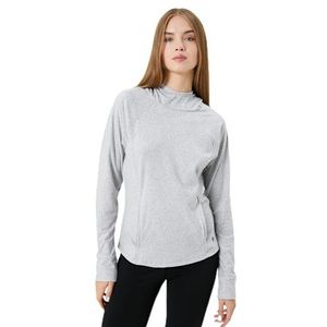 Koton Dames Hooded Slim Fit Sport Sweatshirt Extra Warm Zacht Getextureerd, Wit design (0d0), L