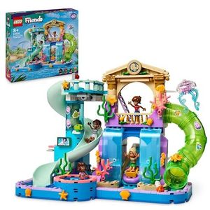 LEGO Friends Heartlake City waterpark, Speelgoed voor kinderen vanaf 8 jaar met 3 Poppetjes, een Micropoppetje, 3 Glijbanen en een Bubbelbad, Rollenspel Cadeau voor Meisjes en Jongens 42630