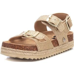 XTI KIDS 150833, platte sandalen voor meisjes, goudkleurig, 36 EU