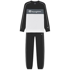 Champion Piping Block trainingspak voor kinderen en jongeren, zwart/tinnen grijs, 3-4 Jaar