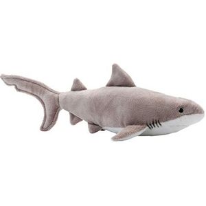 WWF 15176012 WWF00346 pluche witte haai, realistisch vormgegeven pluche dier, ca. 33 cm groot en heerlijk zacht