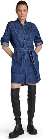 G-STAR RAW Denim Field Dress, Blauw (Rinsed D24350-d548-082), XXS