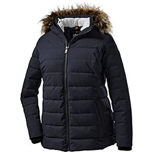 STOY Wmn Quilted Jckt E-jas voor dames in dons-look met afritsbare capuchon