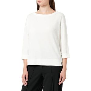 s.Oliver T-shirt voor dames, 3/4 mouw, wit, maat 40, wit, 40