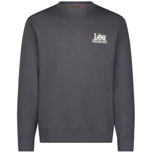 Lee Seasonal Crew SWS Sweatshirt voor heren, Washed Black, S