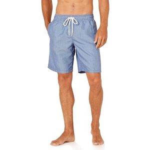 Amazon Essentials Heren Zwembroek van 23cm met Gaasvoering, Zakken en Trekkoordsluiting, blauw, S