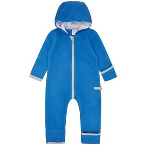 loud + proud Biologische wollen fleece overall, GOTS-gecertificeerd, azuur, 86/92 cm