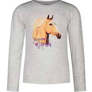 SALT AND PEPPER T-shirt voor meisjes en meisjes, met print van Horse Head, Zilvergrijs Met., 92/98 cm