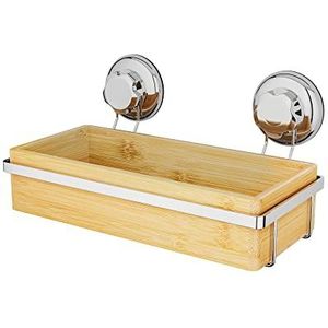 Compactor Bestlock Spa-mand XL - natuurlijk bamboe en verchroomd staal, eenvoudige en gereedschapsvrije installatie, roestvrij en waterdicht (27,9 x 14,8 x 12,7 cm) - RAN5807