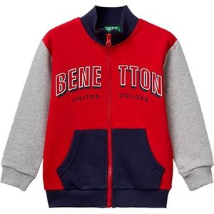 United Colors of Benetton Giacca M/L 3j70g503x sweatshirt voor kinderen en jongeren, meerkleurig, 3 jaar, Meerkleurig, 3 Jaar