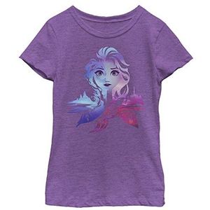 Disney Elsa Seasons T-shirt voor meisjes, Purple Berry, M