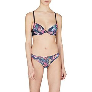 Emporio Armani Dames Dames Daily Charm Microfiber Brief Bikini Style Underwear, Marine Floral Print, M