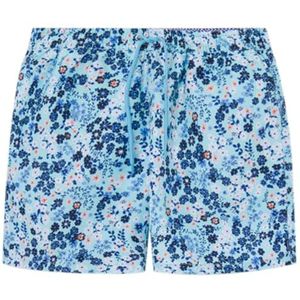 Hackett London Heren Cot Linnen Overshirt Shorts, Blauw (Spa Blauw), L, Blauw (Spa Blauw), L