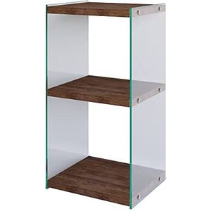 WELL HOME MOBILIARIO & DECORACIÓN Boekenkast, 100% grenenhout, walnoot