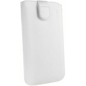mumbi Echt leren hoesje compatibel met iPhone 6 Plus / 6S Plus hoes lederen tas case wallet, wit, iPhone 6 Plus 6s