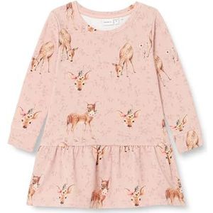 NAME IT NMFOBAMBI Sweat Dress BRU, roze, 92 cm