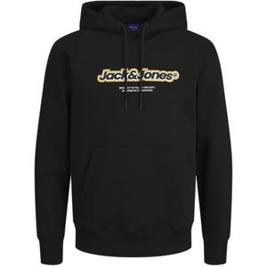 Jack & Jones JORVESTERBRO Newton Branding Sweat Hood, Zwart/Print:jj, L