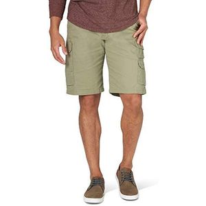 Wrangler Authentics Stretch Twill Cargo Shorts voor heren, Aloë, 30